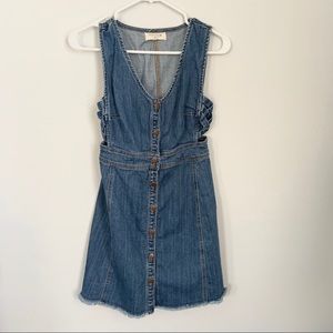 Pacsun Jean Button Up Dress Size small 99% cotton